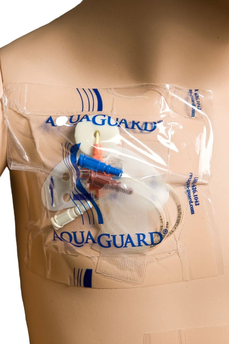 TIDI 50005-PKG AquaGuard Sheet â€“ 5â€ x 5â€ â€“ (Area of Coverage: 3.5â€ x 3.5â€) â€“ Shower Protection Sheet â€“ Self-Adhesive Moisture Barrier â€“ Wound Cover for Showering â€“ 7 Sheets â€“ Home Medical Supplies - Image 1